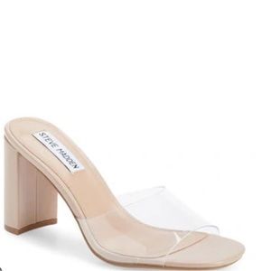 NWB. Steve Madden Nile Clear Heels (9)